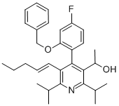 CAS#: 503559-86-2， 4-[4-Fluoro-2-(Phenylmethoxy)Phenyl]-alpha-Methyl-2,6-Bis(1-Methylethyl)-5-(1-Penten-1-Yl)-3-Pyridinemethanol