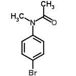结构式 CAS# 50438-47-6, N-(4-溴苯基)-N-甲基乙酰胺