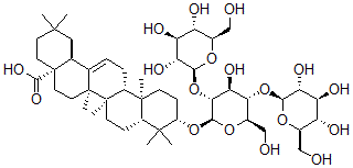 CAS#: 50657-29-9， 3beta-[[2-O-beta-D-Glucopyranosyl-4-O-beta-D-Glucopyranosyl-beta-D-Glucopyranosyl]Oxy]Olean-12-En-28-Oic Acid