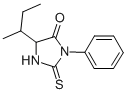 structure of CAS# 5066-94-4, 5-(1-Methylpropyl)-3-phenyl-2-thioxoimidazolidin-4-one;3-Phenyl-5-Sec-Butyl-2-Thioxo-Imidazolidin-4-One;3-Phenyl-5-Sec-Butyl-2-Thioxo-4-Imidazolidinone;5-Butan-2-Yl-3-Phenyl-2-Sulfanylidene-Imidazolidin-4-One