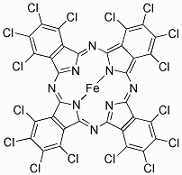 CAS#: 50662-67-4， Iron(II) 1,2,3,4,8,9,10,11,15,16,17,18,22,23,24,25-Hexadecachloro-29H,31H-Phthalocyanine