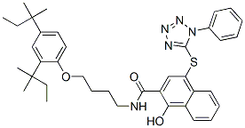CAS#: 5084-12-8， N-[4-[2,4-Bis(2-Methylbutan-2-Yl)Phenoxy]Butyl]-1-Hydroxy-4-(1-Phenyltetrazol-5-Yl)Sulfanyl-Naphthalene-2-Carboxamide