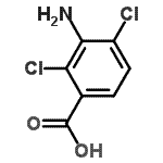 结构式 CAS# 50917-28-7, 3-氨基-2,4-二氯苯甲酸