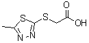 structure of CAS# 50918-26-8, [(5-Methyl-1,3,4-Thiadiazol-2-Yl)Sulfanyl]Acetic Acid;(5-Methyl-[1,3,4]thiadiazol-2-ylsulfanyl)-acetic acid;(5-METHYL-[1,3,4]THIADIAZOL-2-YLSULFANYL)-ACETICACID;[(5-methyl-1,3,4-thiadiazol-2-yl)sulfanyl]acetic acid