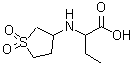 结构式 CAS# 51070-57-6, 2-[(1,1-二氧代四氢-3-噻吩基)氨基]丁酸