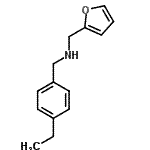 structure of CAS# 510723-67-8, 1-(4-Ethylphenyl)-N-(2-Furylmethyl)Methanamine;(4-Ethyl-benzyl)-furan-2-ylmethyl-amine;[(4-ethylphenyl)methyl](2-furylmethyl)amine;1-(4-ethylphenyl)-N-(furan-2-ylmethyl)methanamine