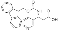 structure of CAS# 511272-43-8, Fmoc-(R)-3-Amino-3-(3-Pyridyl)-Propionic Acid;(R)-3-(9H-FLUOREN-9-YLMETHOXYCARBONYLAMINO)-3-PYRIDIN-3-YL-PROPIONIC ACID;(R)-3-(9-FLUORENYLMETHOXYCARBONYLAMINO)-3-(3-PYRIDYL)-PROPIONIC ACID;N-BETA-(9-FLUORENYLMETHOXYCARBONYL)-BETA-L-HOMO(3-PYRIDYL)GLYCINE
