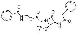 CAS 登录号:51164-29-5, 苯甲酰胺基甲基苄基青霉素酯