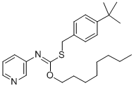CAS#: 51308-71-5， S-((4-(1,1-Dimethylethyl)Phenyl)Methyl) O-Octyl 3-Pyridinylcarbonimidothioate
