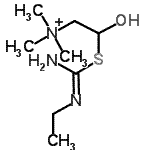 CAS 登录号：51384-91-9， [2-(N'-乙基甲脒基)硫基-2-羟基-乙基]-三甲基-铵