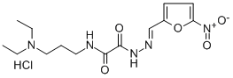 CAS#: 51415-04-4， [[3-(Diethylamino)propyl]amino]oxo-Acetic acid [(5-nitro-2-furanyl)methylene]hydrazide monohydrochloride