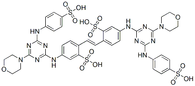 CAS#: 51461-29-1， 4,4'-Bis[4-Morpholino-6-(4-Sulfoanilino)-1,3,5-Triazin-2-Ylamino]-2,2'-Stilbenedisulfonic Acid