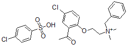 CAS#: 51489-69-1， N-beta-(2-Acetyl-4-chlorophenoxy)ethyl-N,N-dimethyl-N-benzylammonium 4-chlorobenzenesulfonate