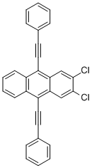 CAS#: 51580-25-7， 2,3-Dichloro-9,10-Bis(Phenylethynyl)Anthracene
