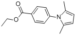 structure of CAS# 5159-70-6, Ethyl 4-(2,5-Dimethyl-1H-Pyrrol-1-Yl)Benzenecarboxylate;4-(2,5-Dimethyl-1-Pyrrolyl)Benzoic Acid Ethyl Ester;4-(2,5-Dimethylpyrrol-1-Yl)Benzoic Acid Ethyl Ester;Maybridge1_006794