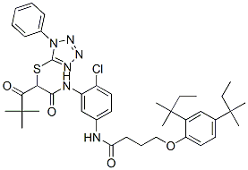 CAS#: 51599-32-7， N-[5-[[4-[2,4-Bis(1,1-Dimethylpropyl)Phenoxy]-1-Oxobutyl]Amino]-2-Chlorophenyl]-4,4-Dimethyl-3-Oxo-2-[(1-Phenyl-1H-Tetrazol-5-Yl)Thio]Valeramide