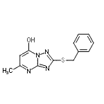 结构式 CAS# 51646-33-4, 2-(苄基硫基)-5-甲基[1,2,4]三唑并[1,5-a]嘧啶-7-醇