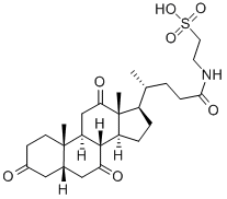 结构式 CAS# 517-37-3, 牛磺去氢胆酸