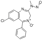 CAS#: 51715-17-4， 7-Chloro-N-methyl-N-nitroso-5-phenyl-3H-1,4-Benzodiazepin-2-amine 4-oxide
