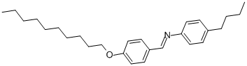 structure of CAS# 51749-29-2, 4-Decyloxybenzylidene-4'-Butylaniline;(4-Butylphenyl)-(4-Decoxybenzylidene)Amine;4-Butyl-N-((E)-[4-(Decyloxy)Phenyl]Methylidene)Aniline;P-Decyloxybenzylidene P-Butylaniline