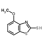 structure of CAS# 51793-98-7, 4-Methoxy-1,3-Benzothiazole-2(3H)-Thione;4-methoxy-1,3-benzothiazole-2-thiol;4-methoxybenzo[d]thiazole-2(3H)-thione