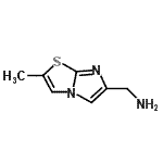 structure of CAS# 518064-25-0, 1-(2-Methylimidazo[2,1-b][1,3]Thiazol-6-Yl)Methanamine;1-(2-methylimidazo[2,1-b][1,3]thiazol-6-yl)methanamine;MFCD11506342