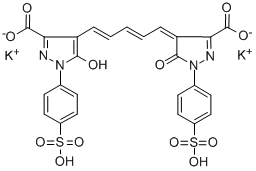 CAS#: 51858-17-4， Dipotassium 4-[(1E,3E,5Z)-5-[3-carboxy-5-oxo-1-(4-sulfophenyl)pyrazol-4-ylidene]penta-1,3-dienyl]-5-oxo-1-(4-sulfonatophenyl)-2H-pyrazole-3-carboxylate