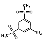 structure of CAS# 51859-12-2, 3,5-Bis(Methylsulfonyl)Aniline;3,5-bis(methylsulfonyl)phenylamine;3,5-Bis(methylsulphonyl)aniline;AE-562/12222984