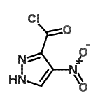 结构式 CAS# 518990-55-1, 4-硝基-1H-吡唑-3-甲酰氯