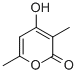 structure of CAS# 5192-62-1, 4-Hydroxy-3,6-Dimethyl-2H-Pyran-2-One;2-Hydroxy-3,6-Dimethyl-Pyran-4-One;2-Hydroxy-3,6-Dimethyl-4-Pyranone;2H-Pyran-2-One, 4-Hydroxy-3,6-Dimethyl-