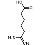 结构式 CAS# 5212-67-9, 6-甲基-6-庚烯酸