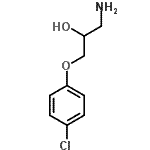 结构式 CAS# 5215-07-6, 1-氨基-3-(4-氯苯氧基)-2-丙醇