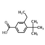 CAS#: 521957-13-1， 3-Ethyl-4-(2-Methyl-2-Propanyl)Benzoic Acid