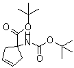 结构式 CAS# 521964-59-0, 1-[[(1,1-二甲基乙氧基)羰基]氨基]-3-环戊烯-1-羧酸叔丁酯