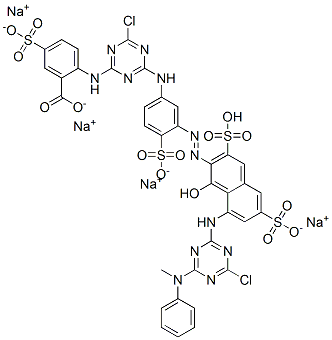 CAS#: 52246-55-6， 2-[[4-Chloro-6-[[3-[[8-[[4-Chloro-6-(Methylphenylamino)-1,3,5-Triazin-2-Yl]Amino]-1-Hydroxy-3,6-Disulfo-2-Naphthalenyl]Azo]-4-Sulfophenyl]Amino]-1,3,5-Triazin-2-Yl]Amino]-5-Sulfo-Benzoic Acid Tetrasodium Salt