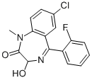 CAS#: 52391-89-6， 7-Chloro-5-(2-Fluorophenyl)-1,3-Dihydro-3-Hydroxy-1-Methyl-2H-1,4-Benzodiazepin-2-One