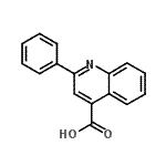 structure of CAS# 524-34-5, 2-Phenyl-4-Quinolinecarboxylic Acid;2-Phenyl-4-chinolincarbonsäure;2-Phenyl-4-quinolinecarboxylic acid;2-phenyl-4-quinolinecarboxylicacid