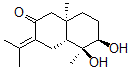 CAS 登录号:52483-04-2, (4aR)-十氢-5alpha,6alpha-二羟基-5,8abeta-二甲基-3-异亚丙基萘-2-酮