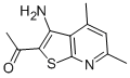 structure of CAS# 52505-42-7, 1-(3-Amino-4,6-Dimethylthieno[2,3-b]Pyridin-2-Yl)Ethanone;1-(3-Amino-4,6-Dimethyl-Thieno[5,4-B]Pyridin-2-Yl)Ethanone;1-(3-Amino-4,6-Dimethyl-2-Thieno[5,4-B]Pyridinyl)Ethanone;1-(3-Amino-4,6-Dimethyl-Thieno[2,3-B]Pyridin-2-Yl)-Ethanone