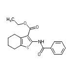 CAS#: 52580-57-1， Ethyl 2-(Benzoylamino)-4,5,6,7-Tetrahydro-1-Benzothiophene-3-Carboxylate
