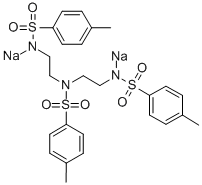 结构式 CAS# 52601-80-6, N,N',N''-三对甲苯磺酰基二乙烯三胺二钠盐