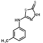 结构式 CAS# 52779-56-3, 5-[(3-甲基苯基)氨基]-1,3,4-噻二唑-2(3H)-硫酮