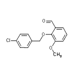structure of CAS# 52803-62-0, 2-[(4-Chlorobenzyl)Oxy]-3-Methoxybenzaldehyde;2-[(4-Chlorobenzyl)oxy]-3-methoxybenzaldehyde;2-[(4-chlorophenyl)methoxy]-3-methoxybenzaldehyde;MFCD03422401