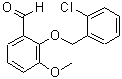 结构式 CAS# 52803-63-1, 2-[(2-氯苄基)氧基]-3-甲氧基苯甲醛