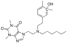 CAS#: 52943-54-1， 7-[2-[4,5-Dimethyl-5-Hydroxyhexyl(Phenethyl)Amino]Ethyl]-3,7-Dihydro-1,3-Dimethyl-1H-Purine-2,6-Dione