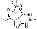 structure of CAS# 52944-66-8, 5-(Ethyl-D5)-5-(1-Methylbutyl)-2,4,6(1H,3H,5H)-Pyrimidinetrione