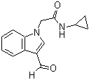 structure of CAS# 530121-56-3, N-Cyclopropyl-2-(3-Formyl-1H-Indol-1-Yl)Acetamide;N-Cyclopropyl-2-(3-formyl-indol-1-yl)-acetamide;N-cyclopropyl-2-(3-formylindolyl)acetamide;A3214/0136327