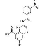 CAS#: 530127-30-1， 3,5-Dibromo-2-{[(3-Nitrobenzoyl)Carbamothioyl]Amino}Benzoic Acid