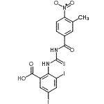 CAS#: 530138-35-3， 3,5-Diiodo-2-{[(3-Methyl-4-Nitrobenzoyl)Carbamothioyl]Amino}Benzoic Acid