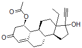 CAS#: 53020-96-5， (1b,17a)-1-(Acetyloxy)-13-ethyl-17-hydroxy-18,19-Dinorpregn-4-en-20-yn-3-one